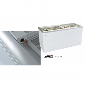 CSG 71 Flat Sliding Glass Lid Chest Freezer