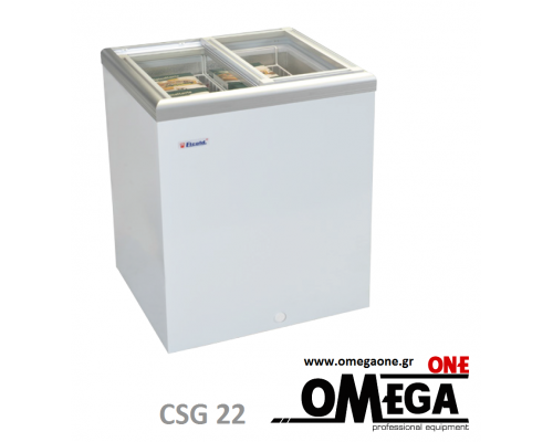 CSG 22 Flat Sliding Glass Lid Chest Freezer
