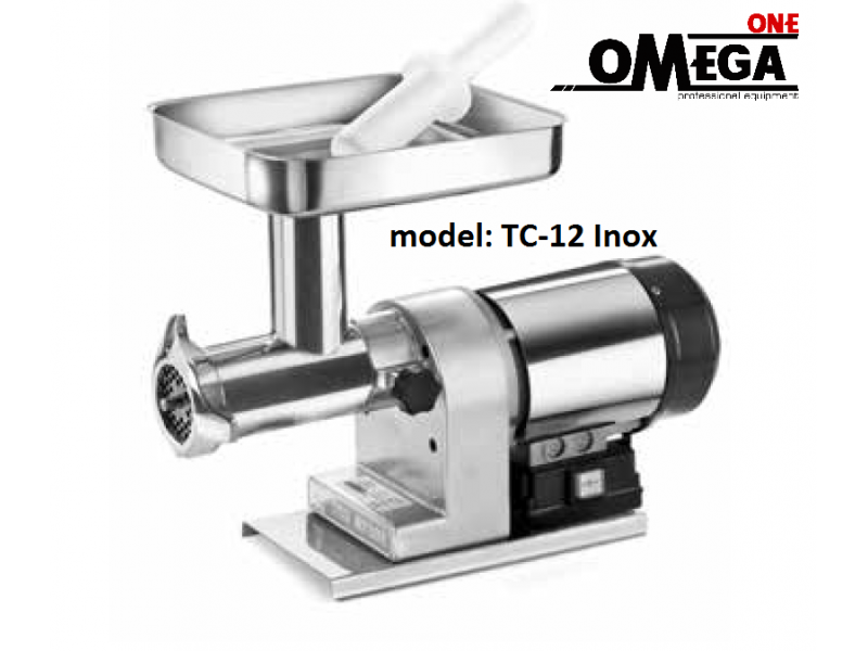 Reliable electric meat mincer in TC-12 size