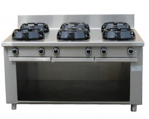 Chinaherd Gas Wok 6 flammig 