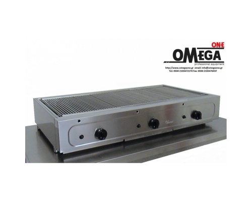 Professional Gas Vapour Chargrill -3 Burners 1180x700x200 mm