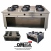 Gas Wok Cooker 6 Burners Wok (on open cabinet)