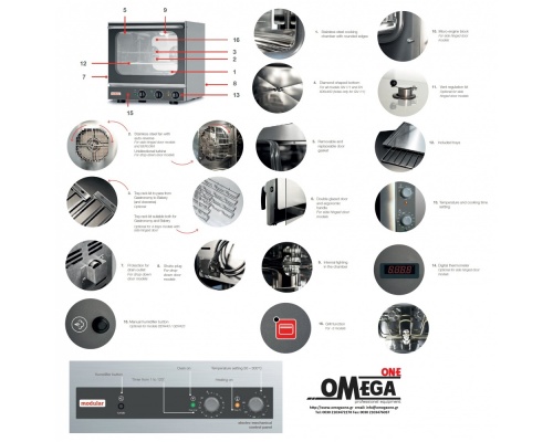 Electric Convection Oven 4 grids (433x333 mm) -3,3 kW BER443