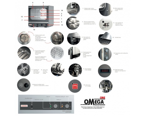 Electric Convection Oven 4 grids (433x333 mm) -3,3 kW BER443ECO