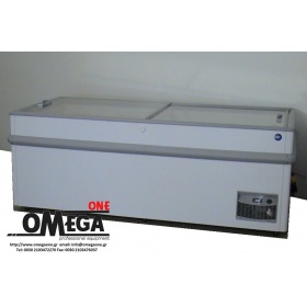200 ΟΝΕ Flat Sliding Glass Lid Chest Freezer 