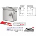 Gekühlter Fleischwolf max 300 Kg/h mit halbautomatischer Hamburgermaschinen-Anwendung Omega Group C/E 22SRH 