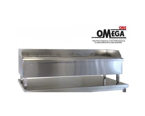 Charcoal Broiler Griddle with An Upstand- Top