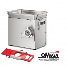 Omega Group  C/E 22SRH Refrigerated Meat Mincer max 300 Kg/h made of with Semiautomatic Hamburger Attachment