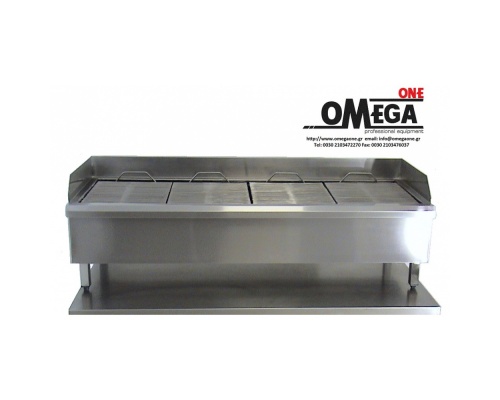 Charcoal Broiler Griddle with An Upstand- Top