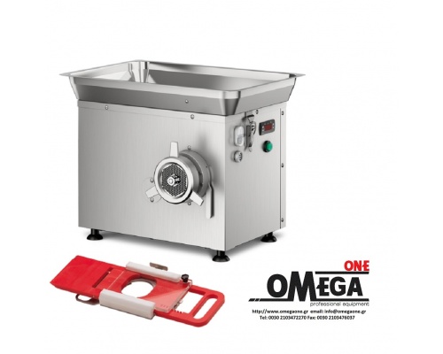 Gekühlter Fleischwolf max 500 Kg/h mit halbautomatischer Hamburgermaschinen-Anwendung Omega Group C/E 32SRH