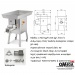 Floor Standing Meat Mincer 1980 kg/h MINERVA C/E MINERVA C/E 242Χ 
