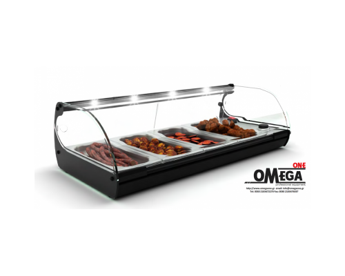 Heated Display Bain Marie 4 x 1/3 GN -Lighting LED 