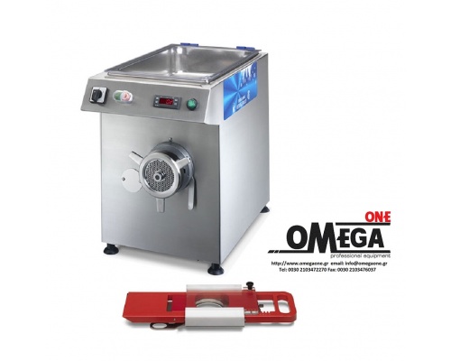 Gekühlter Fleischwolf max 500 Kg/h mit halbautomatischer Hamburgermaschinen-Anwendung Omega Group C/E R32H