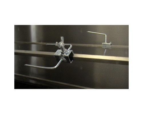 Charcoal chargrill with rotating spits - 6 Spits - without base