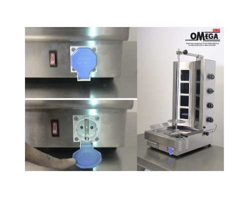 Elektrischer Gyros / Dönergrill 4 Brenner -max. 110 kg NRT8MK
