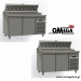 Refrigerated Salad & Pizza Topping Unit dim. 1450x800x865/1020/1380 mm 