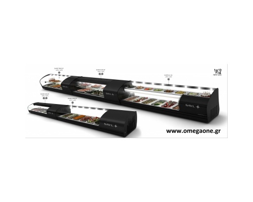 Μπαιν Μαρί 4 x 1/3 GN με Φωτισμό LED διαστ. 840×395×270 mm 