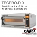 Elektro Pizzaofen 1 Backkammer 9 x ‎Ø 36 cm TECPRO-D 9 