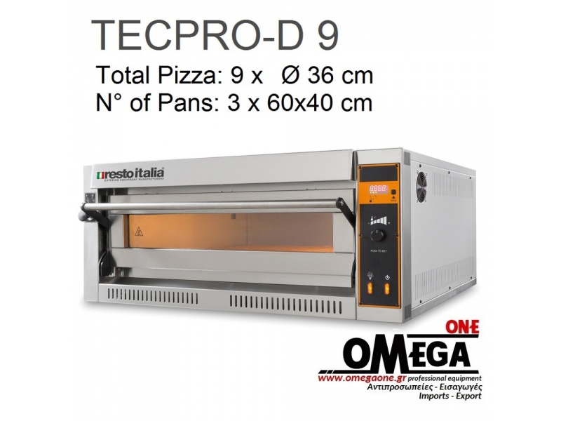 Tecpro D 9 Single Deck Electric Pizza Oven Omega One Commercial
