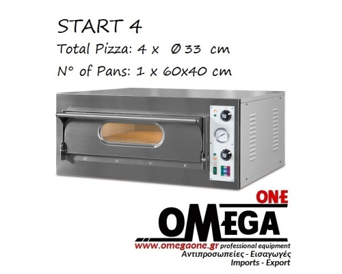 START 4 Single Deck Electric Pizza Oven 4 x ‎Ø 33 cm