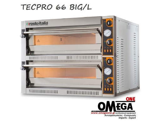Elektro Pizzaofen 2 Backkammer 6+6 x ‎Ø 36 TLD 66 BIG/L 