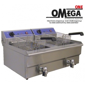 16+16 Ltr Double Tank Electric Countertop Fryers 380V
