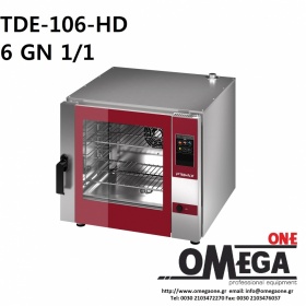 PRIMAX 6 GN 1/1 Gas Convection and Direct Steam Touch panel Oven for Gastronomy PLUS TDΕ-106-LD