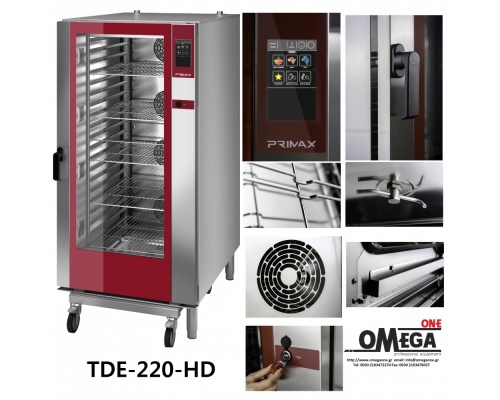 PRIMAX 20 GN 2/1 Gas Convection and Direct Steam Touch panel Oven for Gastronomy PLUS TDG-220-HD