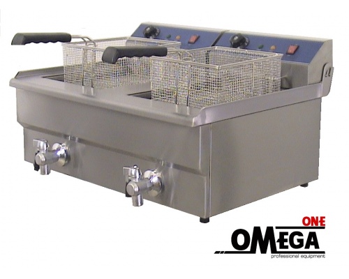 16+16 Ltr Double Tank Electric Countertop Fryers 220V