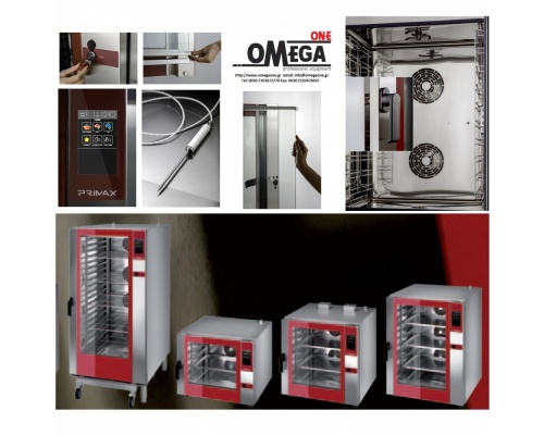 PRIMAX 20 GN 1/1 Gas Convection and Direct Steam Touch panel Oven for Gastronomy PLUS TDΕ-120-LD