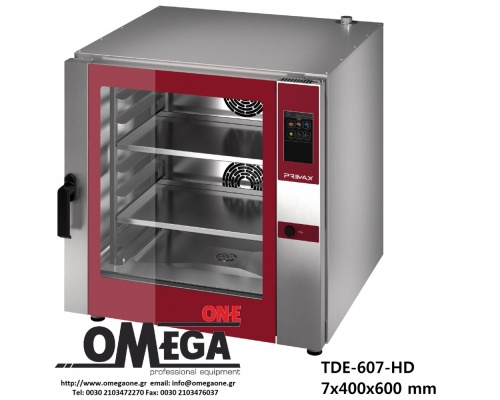 Programmierbare Konvektionsöfen für Bäckerei, 7 blechen 400x600 mm PLUS TDΕ-607-HD