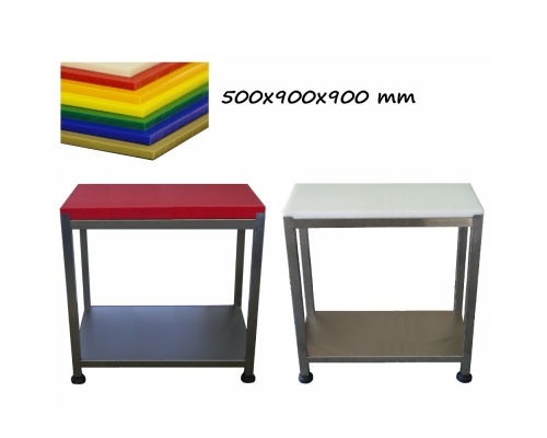 Food Polyethylene Cutting Table dim. 500x900x900 mm