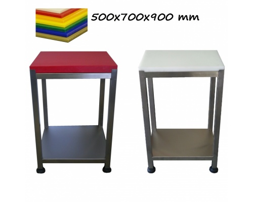 Food Polyethylene Cutting Table dim. 500x700x900 mm