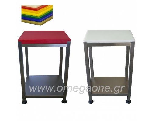 Food Polyethylene Cutting Table dim. 400x400x900 mm
