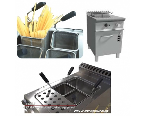 Single Tank Electric Pasta cooker with automatic 4 basket lifts