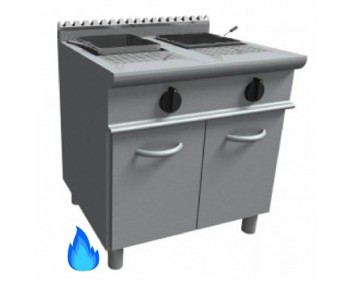 Double Tank Gas Pasta Cooker 2 baskets 2/3