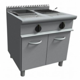 Double Tank Electric Pasta Boiler 2 baskets 2/3