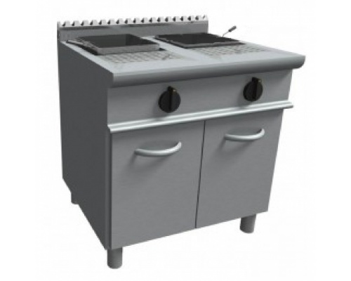 Double Tank Electric Pasta Boiler 2 baskets 2/3