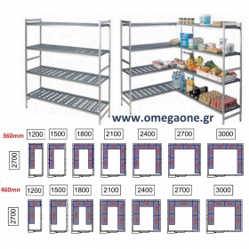 CR27 Cold room Shelving 4 Level Bays /M80
