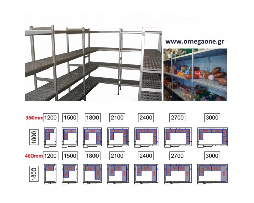 Kühlzelle Isolierung 120 mm außenmaße von (BxT) 1800x1200 bis 1800x3000mm mit Boden