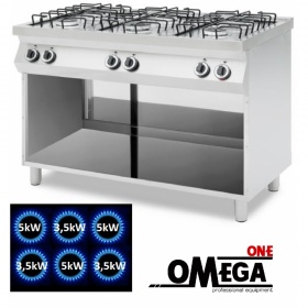 ProChef 6 Burner Gas Range with Cabinet Base