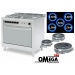 Gasherd 5 Flammen mit Ventilator Gas-Backofen 