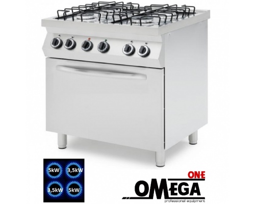 ProChef  4 Burners Gas Range Cooker with Electric Oven GN 1/1