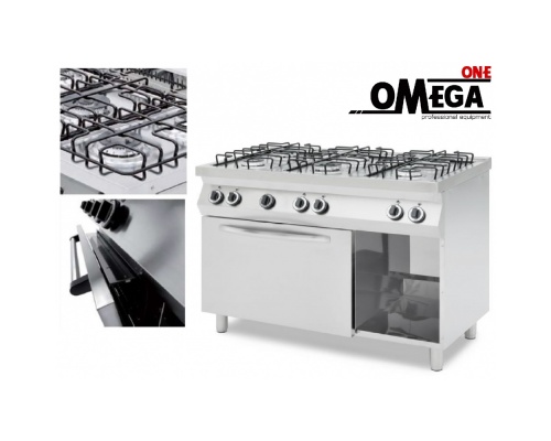 ProChef 6 Burner Gas Stove with Static Gas Oven GN 1/1