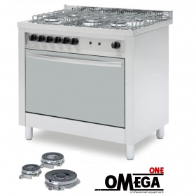 Gasherd 5 Flammen mit Ventilator Gas-Backofen 
