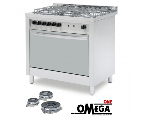 Gasherd 5 Flammen mit Ventilator Gas-Backofen 