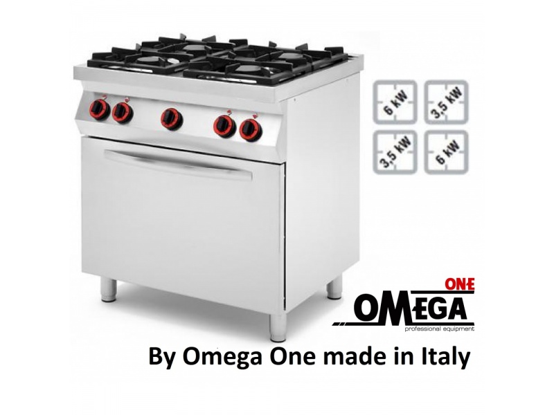 4 Burner Gas Stove With Static Gas Oven Gn 1 1 Gas Grill Gas