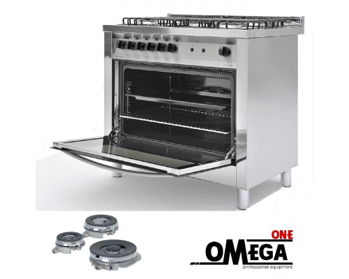 Gasherd 5 Flammen mit Ventilator Gas-Backofen 