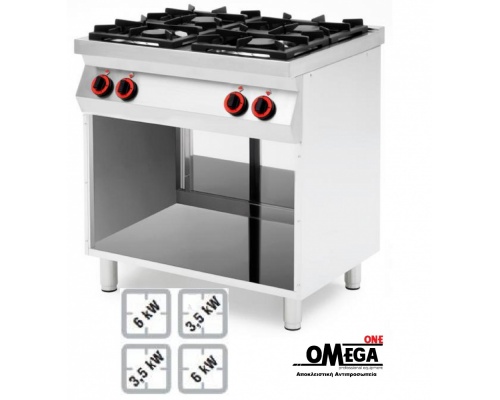 4 Burner Gas Range with Cabinet Base