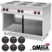6 Plate Electric Range on Open Cabinet